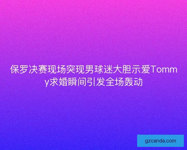 保罗决赛现场突现男球迷大胆示爱Tommy求婚瞬间引发全场轰动
