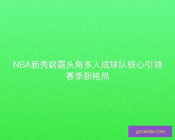 NBA新秀崭露头角多人成球队核心引领赛季新格局